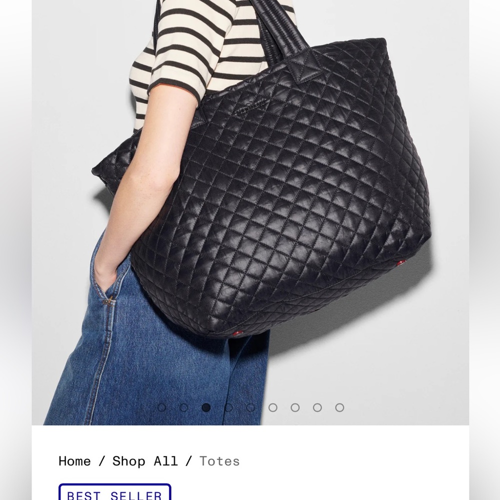 MZ Wallace Deluxe Large Metro Tote in Black Rec